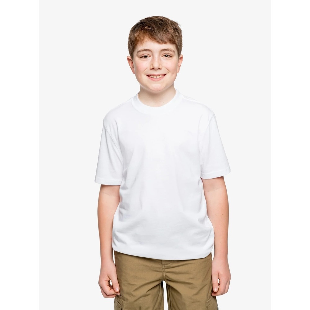 Insect Shield Kids Youth UPF Dri-Balance Short Sleeve T-Shirt White Small 7-8